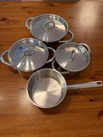 Sola Pannenset RVS, Gebruikt, Inductieplaat, Pannenset, Ophalen of Verzenden