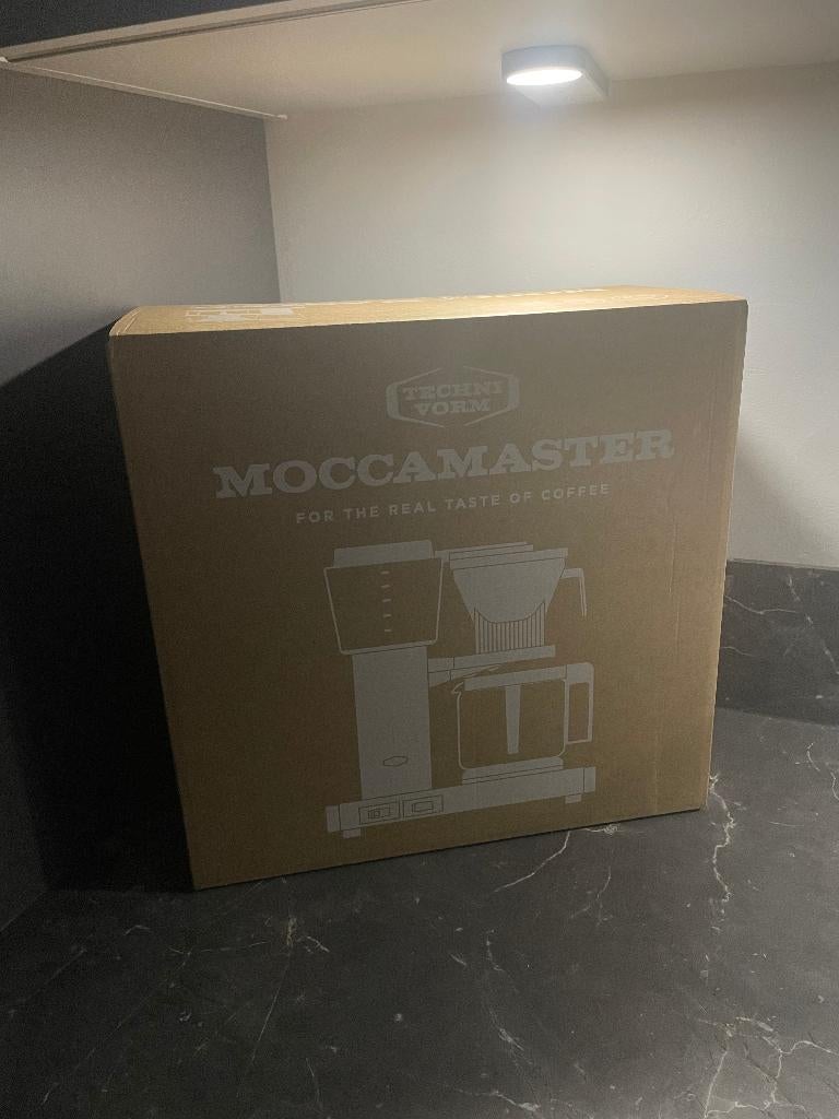 DE Douwe Egberts Moccamaster Chroom NIEUW, 10 kopjes of meer, Gemalen koffie, Ophalen of Verzenden, Afneembaar waterreservoir