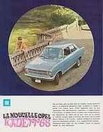 Opel range of Kadett B of B Caravan brochure/auto folder, Ophalen of Verzenden, Zo goed als nieuw, Opel