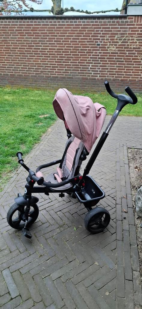 Roze driewieler met duwstang, Ophalen, Gebruikt, Duwstang