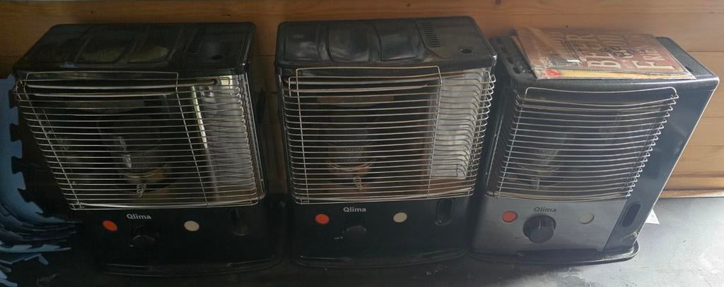 QLIMA Petroleumkachels 3 stuks: 1x 2700W, 2x 2400W, Huis en Inrichting, Ophalen of Verzenden, Overige brandstoffen, Petroleumkachel