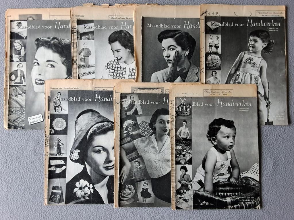 Maandblad handwerken 1953, Ophalen of Verzenden, Haken, Patroon of Boek