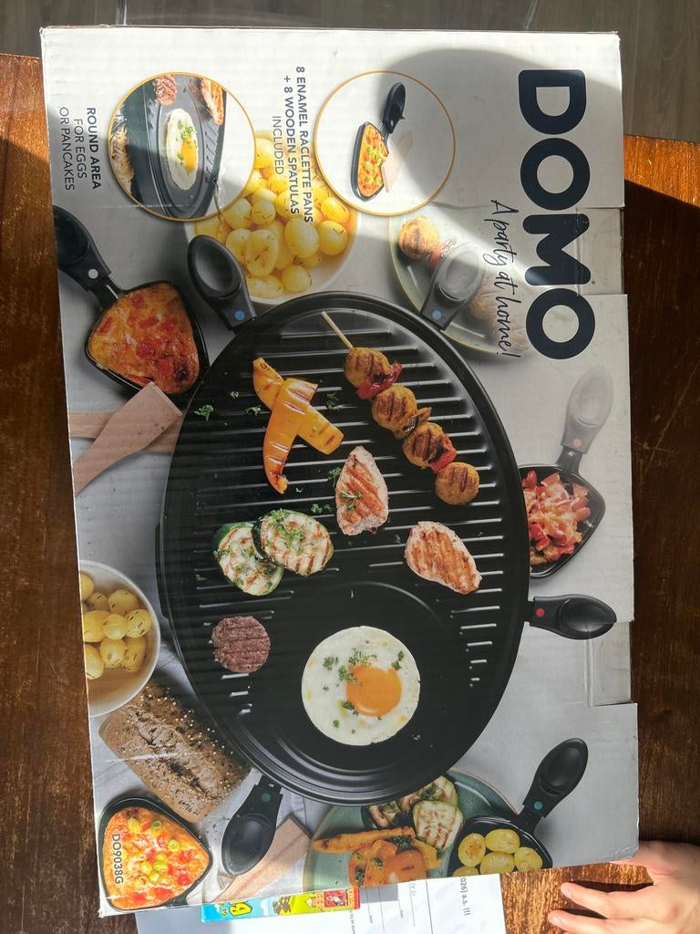 Domo DO9038G gourmetstel, Ophalen of Verzenden, Nieuw, 8 personen of meer