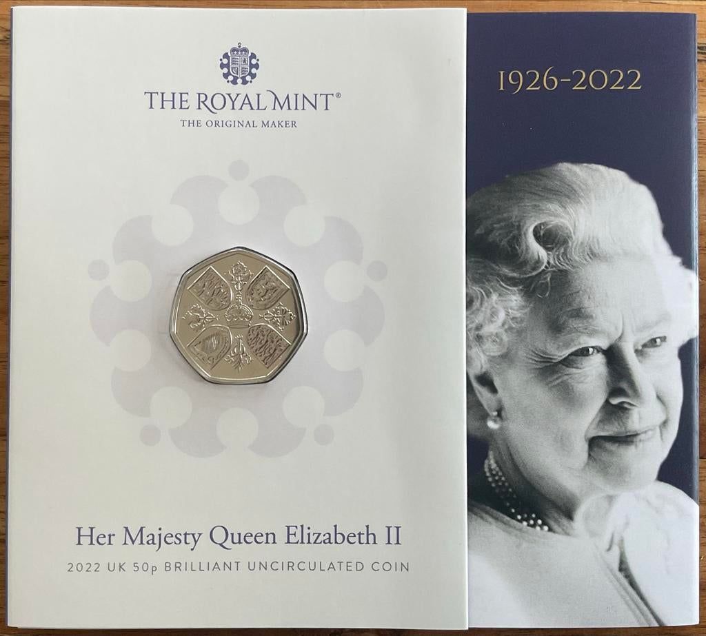 2 BU Herdenkingsmunten Koningin Elizabeth II (2022), Postzegels en Munten, Munten | Europa | Niet-Euromunten, Ophalen of Verzenden