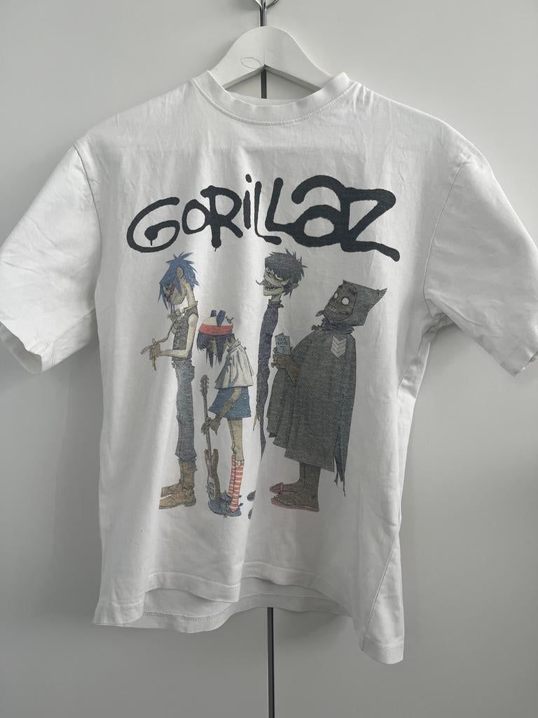Gorillaz x Pull&Bear t-shirt maat XS, Wit, Ophalen of Verzenden, Korte mouw, Maat 34 (XS) of kleiner