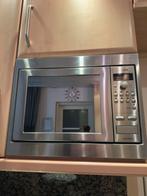 Siemens Inbouw Magnetron met Grill - RVS, Gebruikt, 60 cm of meer, Grill, Ophalen of Verzenden