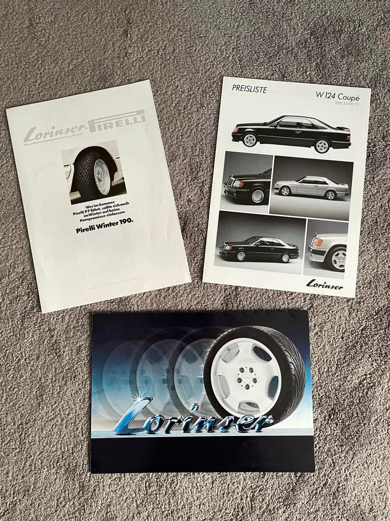Lorinser Mercedes tuning folder folders brochure w124 w126, Ophalen of Verzenden, Zo goed als nieuw, Mercedes