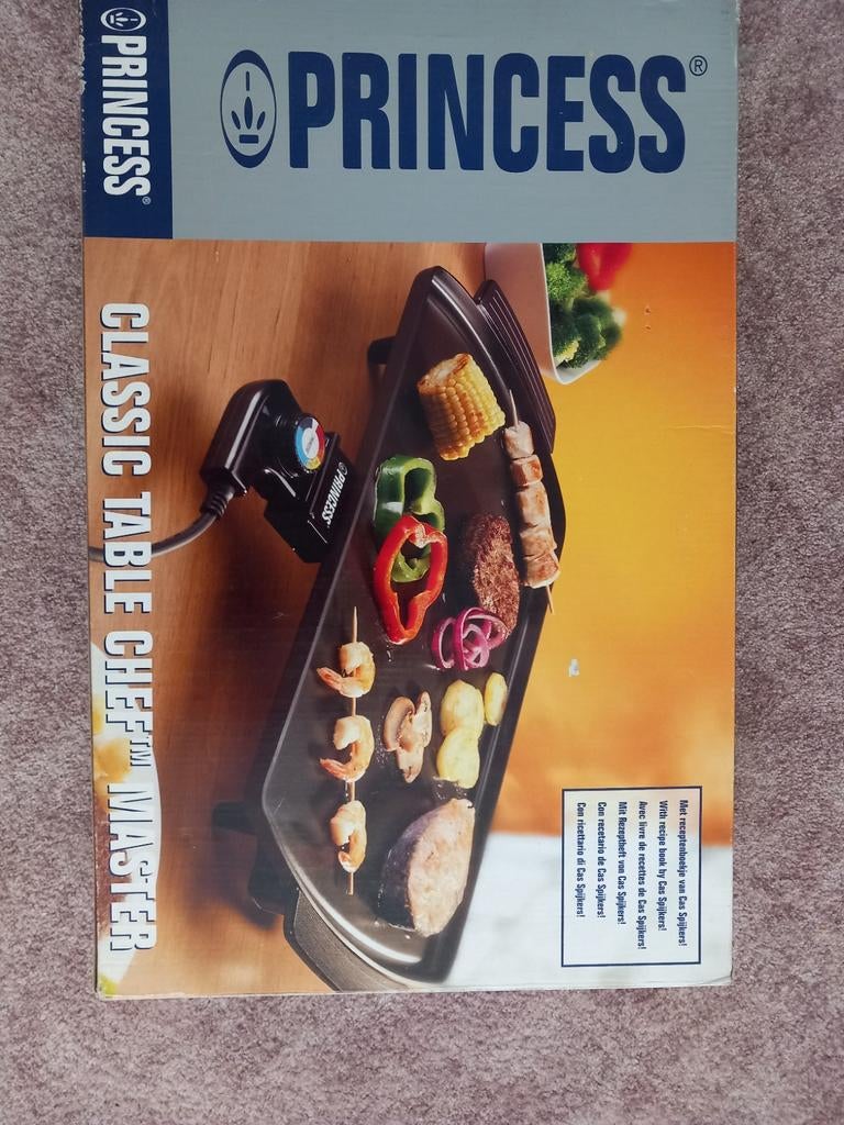 Princess Grillplaat Classic Table Chef Master, Witgoed en Apparatuur, Grillplaten, Ophalen, Vaatwasmachinebestendig, Zo goed als nieuw