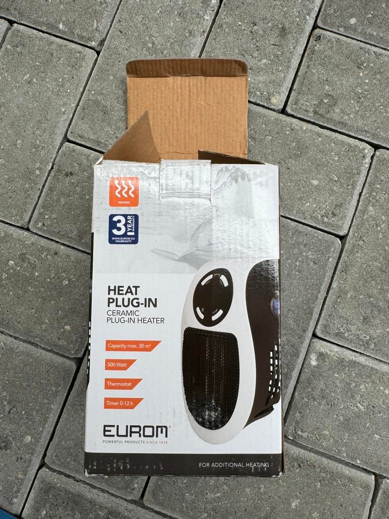 Eurom heat plug-in - verwarming voor in het stopcontact, Ophalen of Verzenden, Zo goed als nieuw