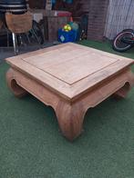 Teakhouten Salontafel opium, Ophalen, 100 tot 150 cm, 50 tot 100 cm, Zo goed als nieuw