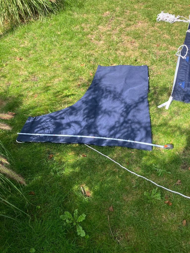 Huik met lazy jacks / lazy bag, Watersport en Boten, Ophalen, 6 meter of meer, Grootzeil, 15 tot 30 m²