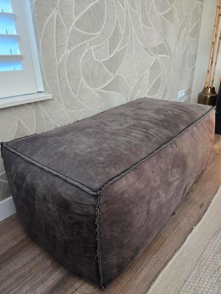 BePureHome Rodeo poef - 120x60x43 cm hocker, Huis en Inrichting, Banken | Voetenbanken en Poefen, Gebruikt, 100 tot 125 cm, 50 tot 75 cm