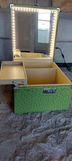 Beautycase, Ophalen of Verzenden, Zo goed als nieuw, Groen, Met slot