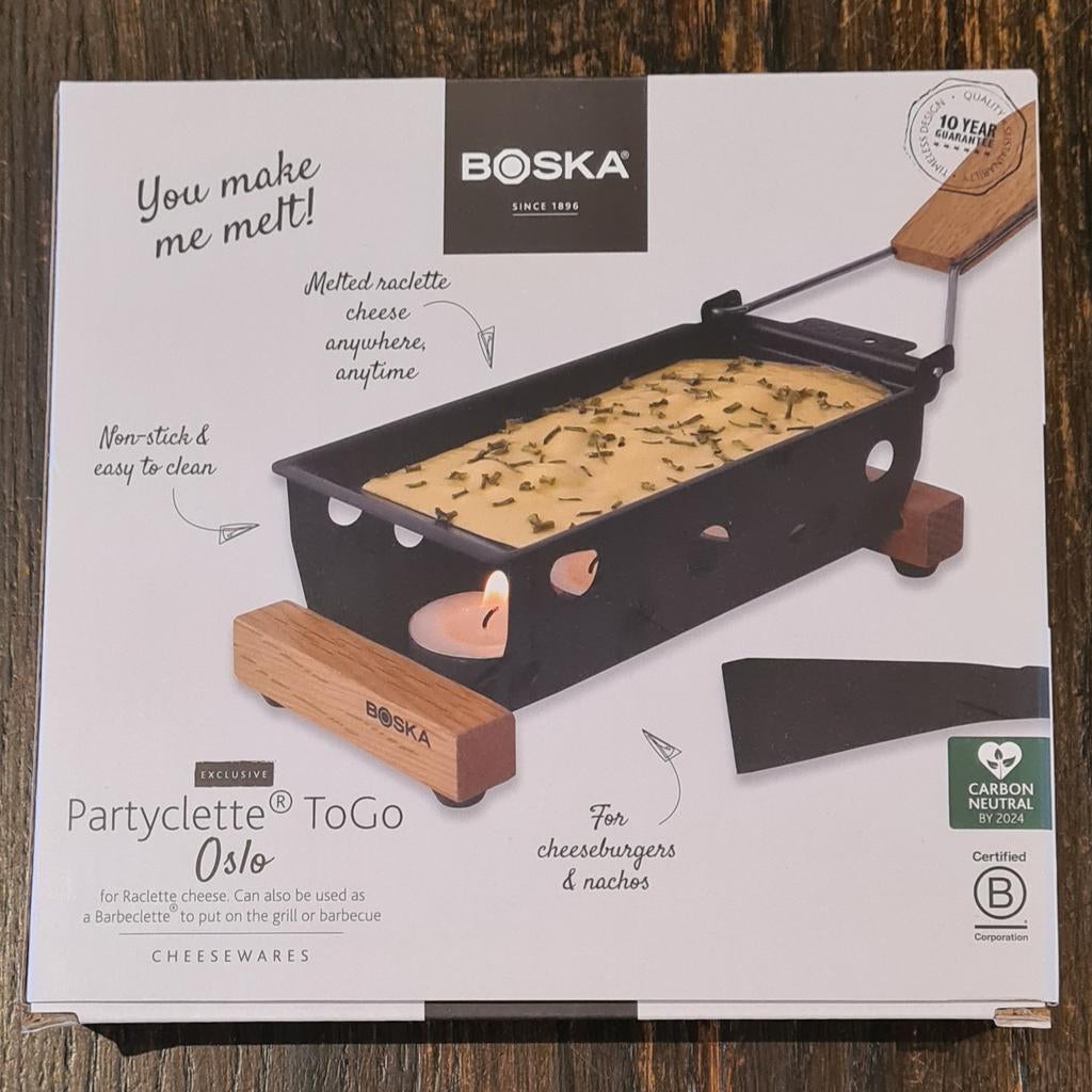 Boska Partycletteo
ToGo Oslo, een draagbare racletteset
nieu, Witgoed en Apparatuur, Gourmetstellen, Nieuw, 4 t/m 7 personen, Ophalen of Verzenden