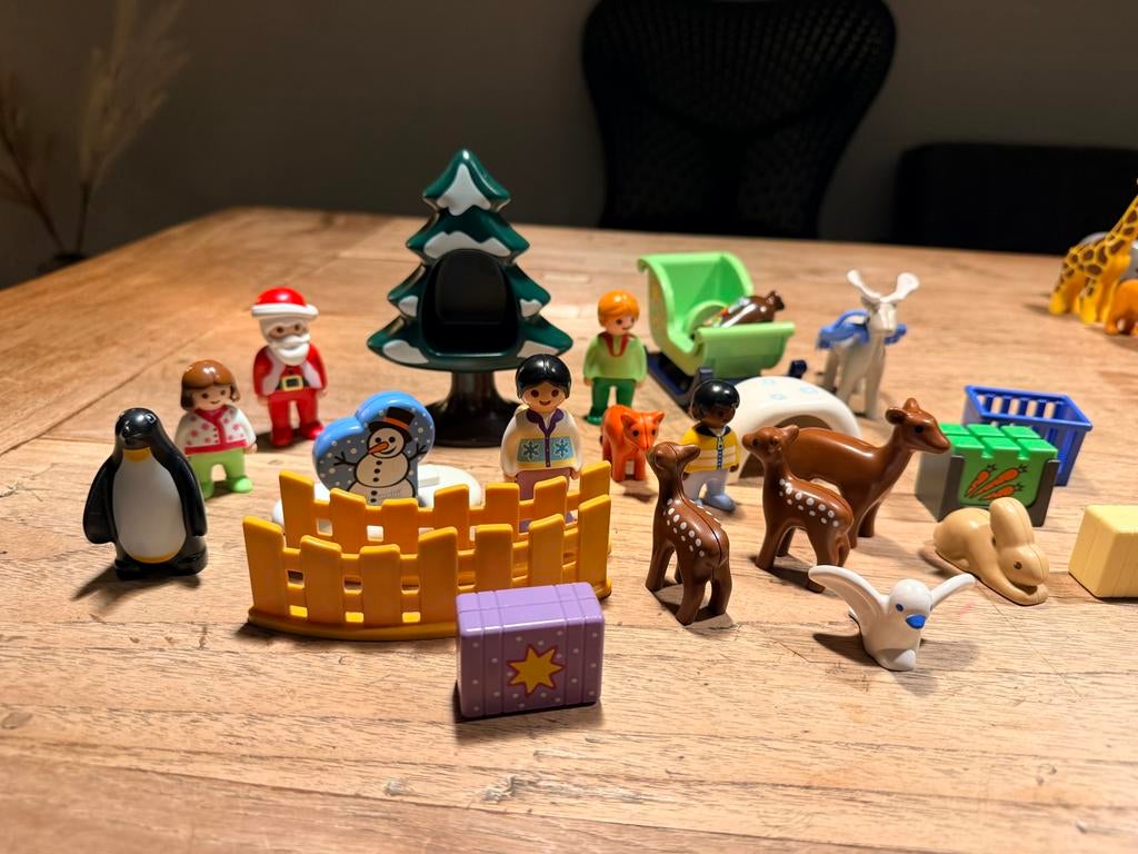 Playmobil 1.2.3 Adventskalender Kerstmis 9391, Ophalen of Verzenden, Zo goed als nieuw, Complete set