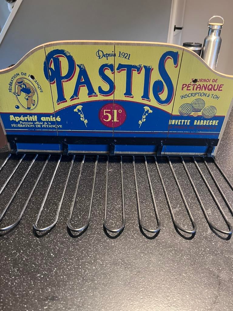 Vintage Pastis 51 wijnglazen rek, Ophalen of Verzenden, Gebruikt, Overige typen