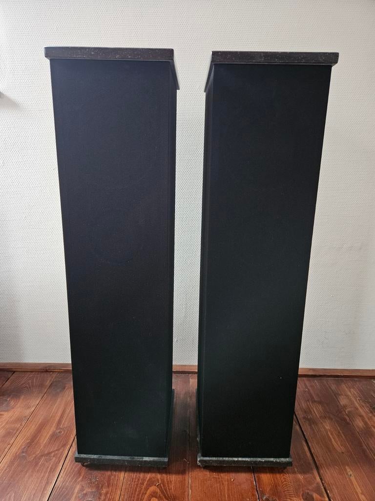 Impuls model 34 transmissielijn luidsprekers met kabels, Audio, Tv en Foto, Luidsprekers, Gebruikt, 60 tot 120 watt, Front, Rear of Stereo speakers
