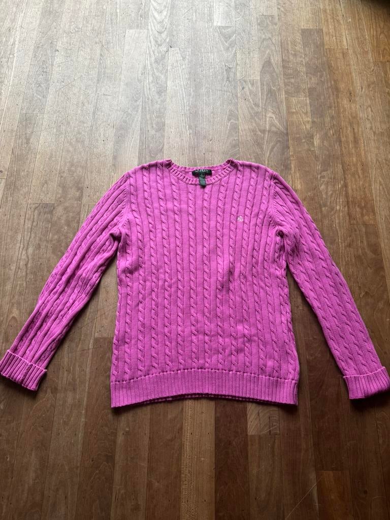 Ralph lauren kabeltrui, Ophalen of Verzenden, Zo goed als nieuw, Roze