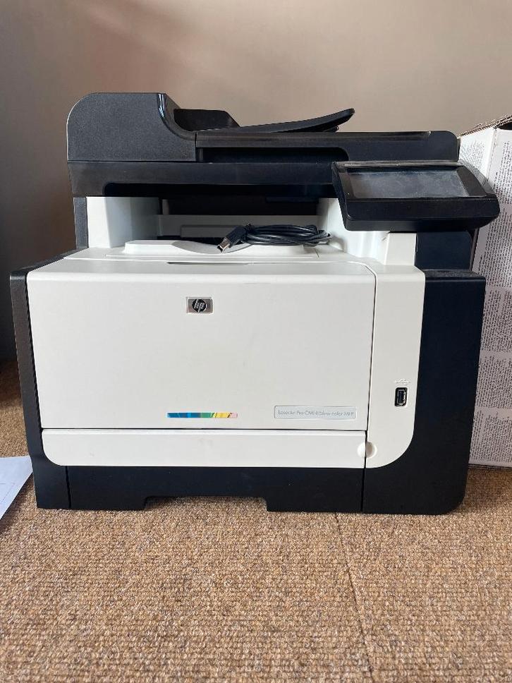 HP LaserJet Pro CM1415fnw color MFP, nieuwe toners, Computers en Software, Printers, Gebruikt, All-in-one, Laserprinter, Faxen