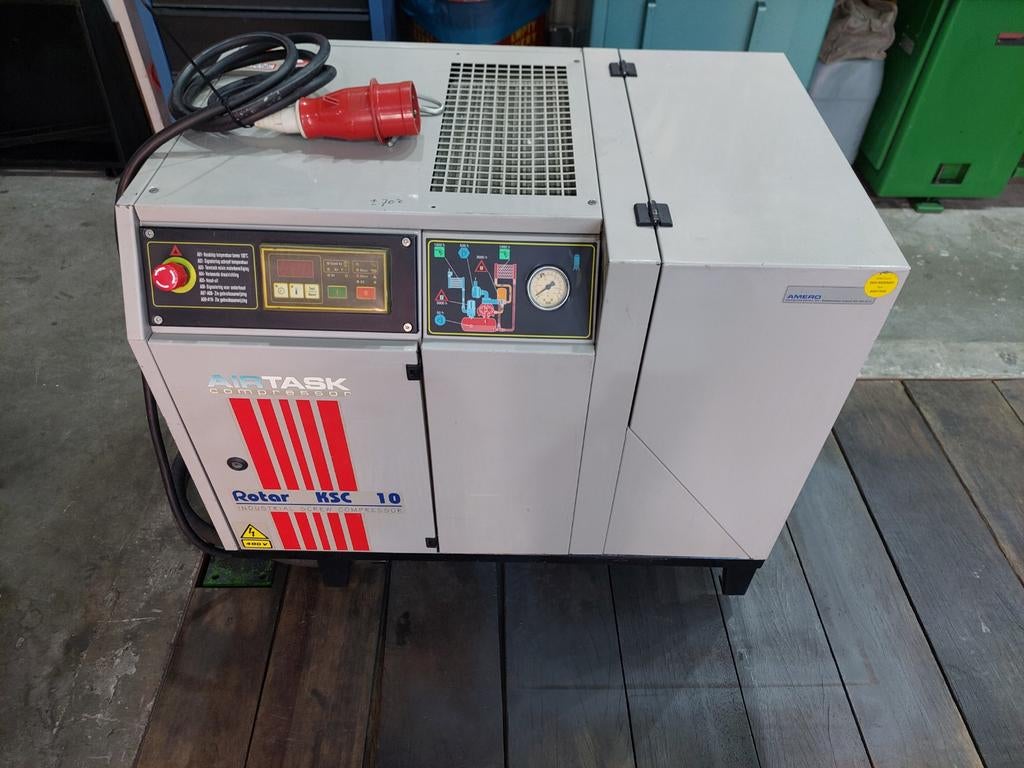 FINI Rotar KSC 10 schroef compressor, Doe-het-zelf en Verbouw, Ophalen, 10 bar of meer, Geluidgedempt, Minder dan 25 liter