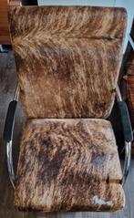 Stoel met echte koeienhuid, Huis en Inrichting, Fauteuils, Ophalen, Gebruikt, Leer