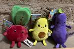 Lidl Mini's Knuffels: billie Biet,avi Avocado,abby Aubergine, Ophalen of Verzenden, Nieuw, Overige typen
