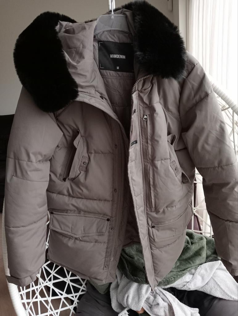 Wan Denim heren jas, Kleding | Heren, Jassen | Winter, Ophalen, Zo goed als nieuw, Maat 48/50 (M), Grijs