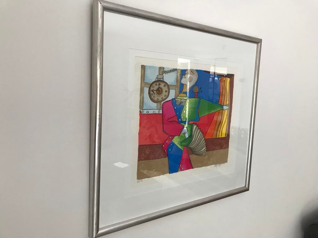 Ingelijste zeefdruk van Patty Harpenau, Antiek en Kunst, Kunst | Schilderijen | Klassiek, Ophalen of Verzenden