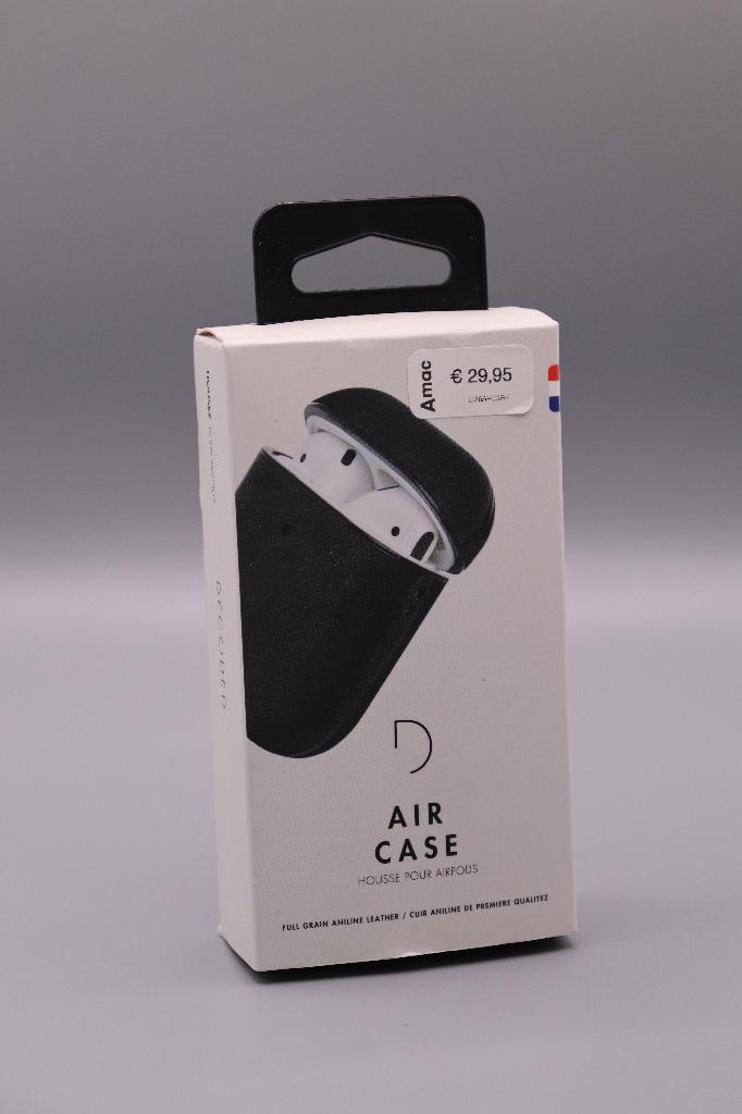 Decoded AirPods case | Aircase zwart leer, Telecommunicatie, Mobiele telefoons | Oordopjes, Ophalen of Verzenden, Zo goed als nieuw