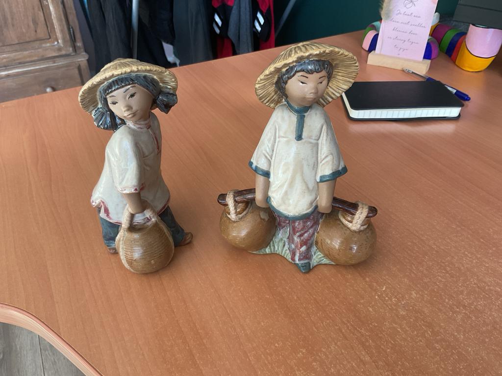 Lladro Gres Chinita & Chinito Cargador Beeldjes, Ophalen