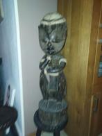 Mahonie beeld van een zittende figuur, Ophalen of Verzenden