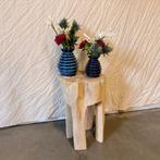 Boomstam bijzettafel krukje – teak - 30 x 30 cm - TTM Wonen, TTM Wonen, Meubels – (Perzische) Tapijten en Woonaccessoires, Taag 63, 2491 CS, Den Haag (Forepark)