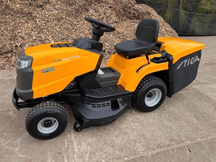 stiga estate 3098 H zitmaaier achtervanger, Tuin en Terras, Zitmaaiers, Gebruikt, 90 tot 120 cm, Elektrische starter, Opvangzak