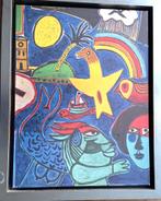 Mens en dier, Antiek en Kunst, Kunst | Litho's en Zeefdrukken, Ophalen of Verzenden