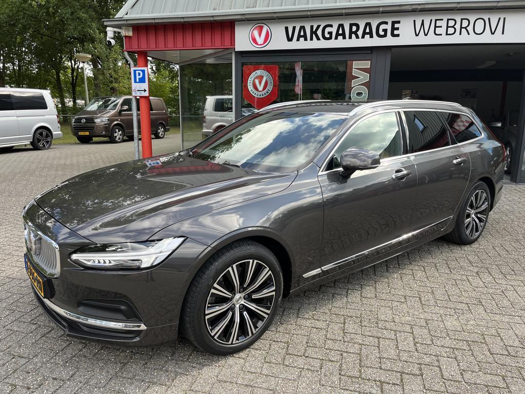 Volvo V90 2.0 B4 Inscription 1e Eign Dealer Onderhouden, Auto's, Volvo, 15 km/l, Euro 6, 4 cilinders, Zilver of Grijs