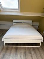 IKEA Trysil bed met nachtkastjes, Ophalen, Wit, Tweepersoons, 140 cm