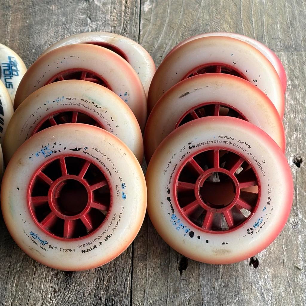 MPC Red Magic XX Firm 90 mm Skeeler Wielen Set, Gebruikt, Wielen of Lagers, Dames, Ophalen