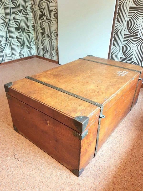 6194: Antique Dutch Campaign Trunk – Hand-Inscribed History, Ophalen