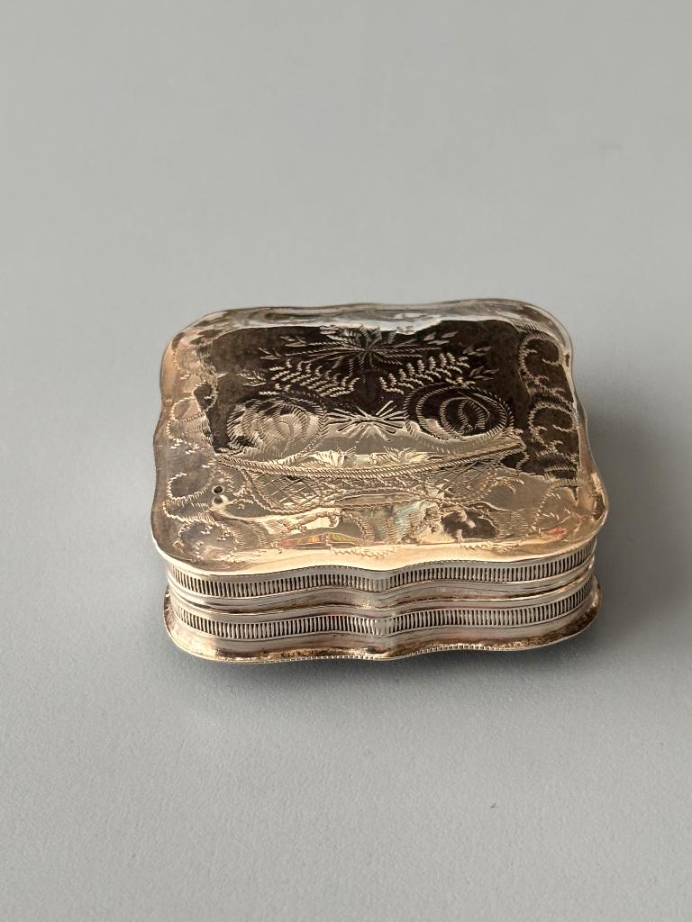 antiek zilver pepermuntdoosje 1855, Antiek en Kunst, Ophalen of Verzenden, Zilver