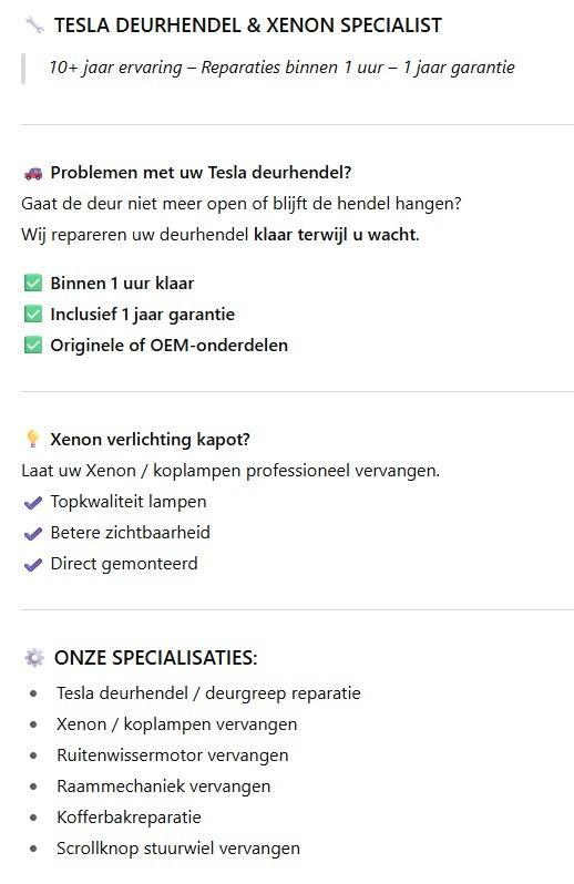 Tesla model S en Model 3 deur handel reparatie, Auto-onderdelen, Carrosserie en Plaatwerk, Deur, Alfa Romeo, Amerikaanse onderdelen