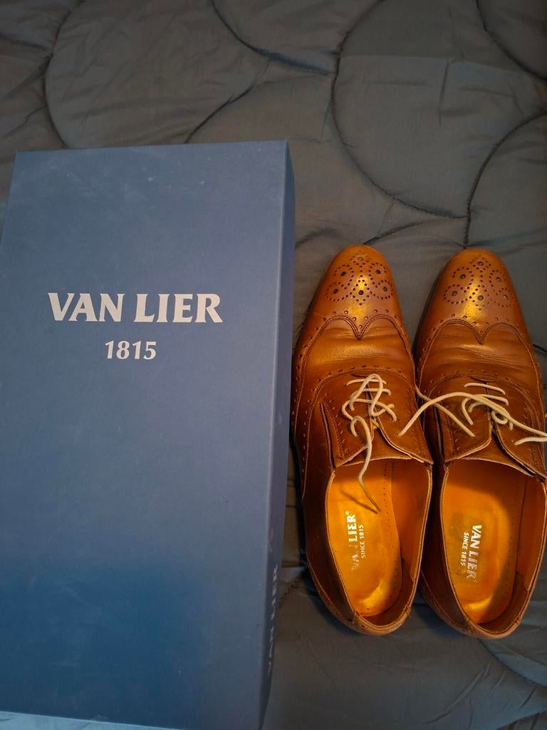 Van Lier herenschoenen, Bruin, Van Lier, Ophalen of Verzenden, Zo goed als nieuw