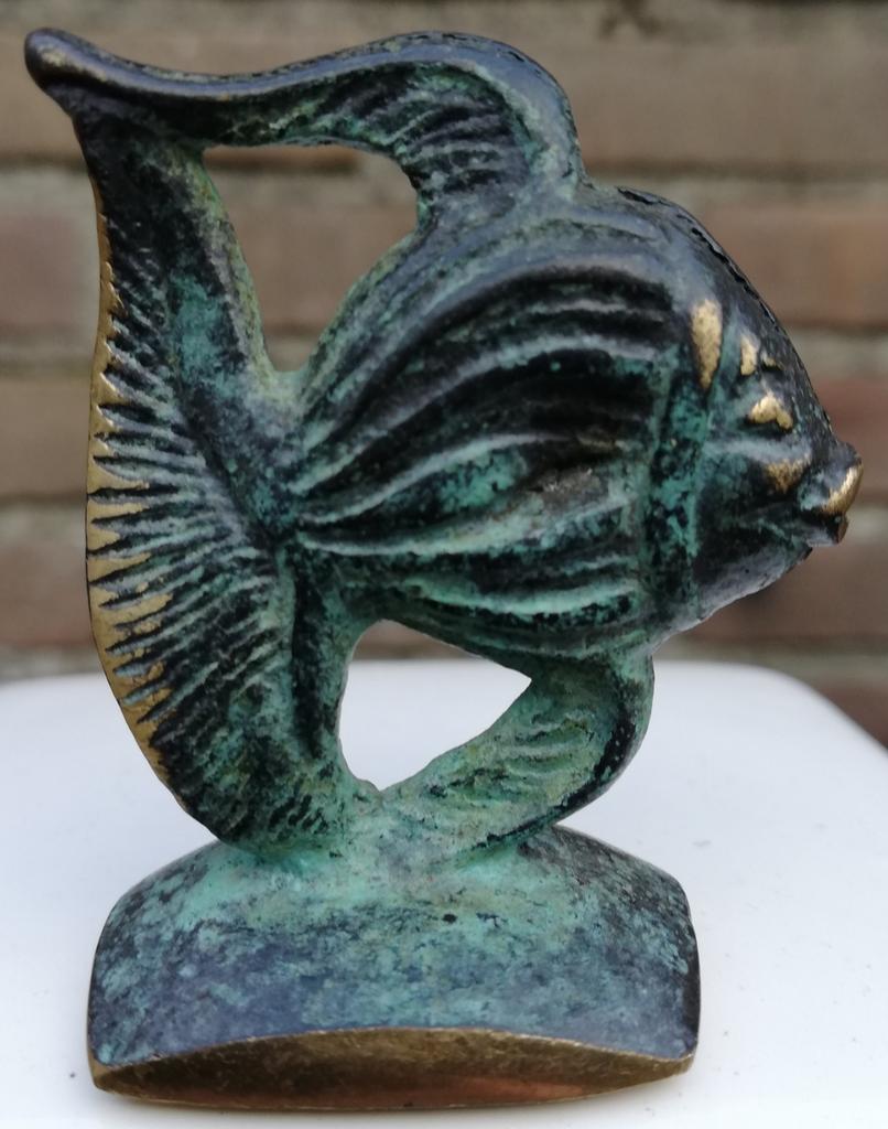 EMBER. Gepatineerd brons. 4/5 cm., Verzamelen, Ophalen, Zo goed als nieuw, Dier