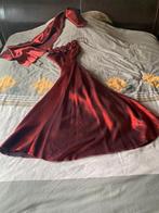 Diep Rode dames Gala dress spagettiband + Stola, Ophalen, Galajurk, Maat 42/44 (L), Zo goed als nieuw