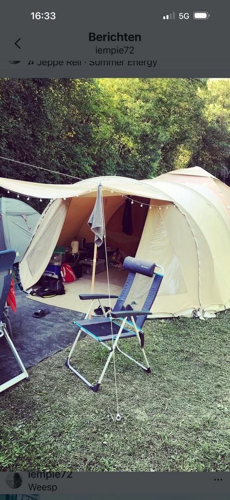 Karsten Oppompbare Tent  met complete uitrusting, Ophalen, Gebruikt, Tot en met 6