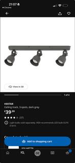 Ikea Hektar 3-spots plafondspot, Ophalen, Metaal of Aluminium, Zo goed als nieuw, Led