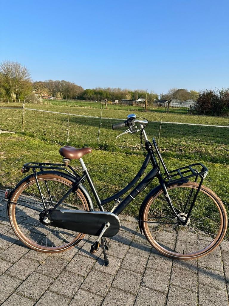 Cortina U4 Transportfiets 28 inch blauw, Fietsen en Brommers, Fietsen | Dames | Damesfietsen, Gebruikt, Versnellingen, 50 tot 53 cm