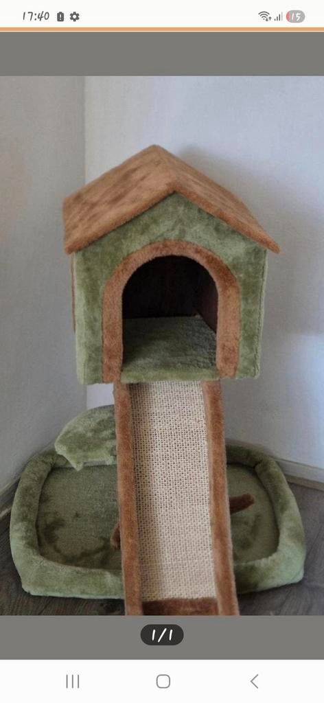 Krabpaal/boomhut huisje katten, Dieren en Toebehoren, Ophalen of Verzenden, Zo goed als nieuw, Krabpaal