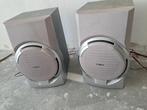 Philips 2 grote luidsprekers met kabels, Ophalen of Verzenden, Minder dan 60 watt, Front, Rear of Stereo speakers, Philips