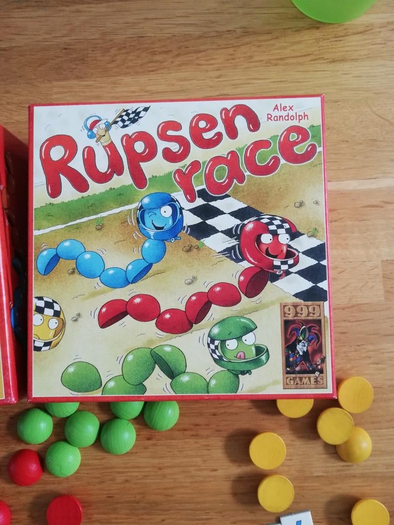 Rupsen race. Voor 3-5 spelers vanaf 7 jaar., Drie of vier spelers, Ophalen, Zo goed als nieuw, 999 Games