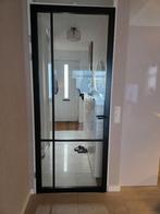 Strakke zwarte stalen look binnendeur, Ophalen, 80 tot 100 cm, 215 cm of meer, Binnendeur